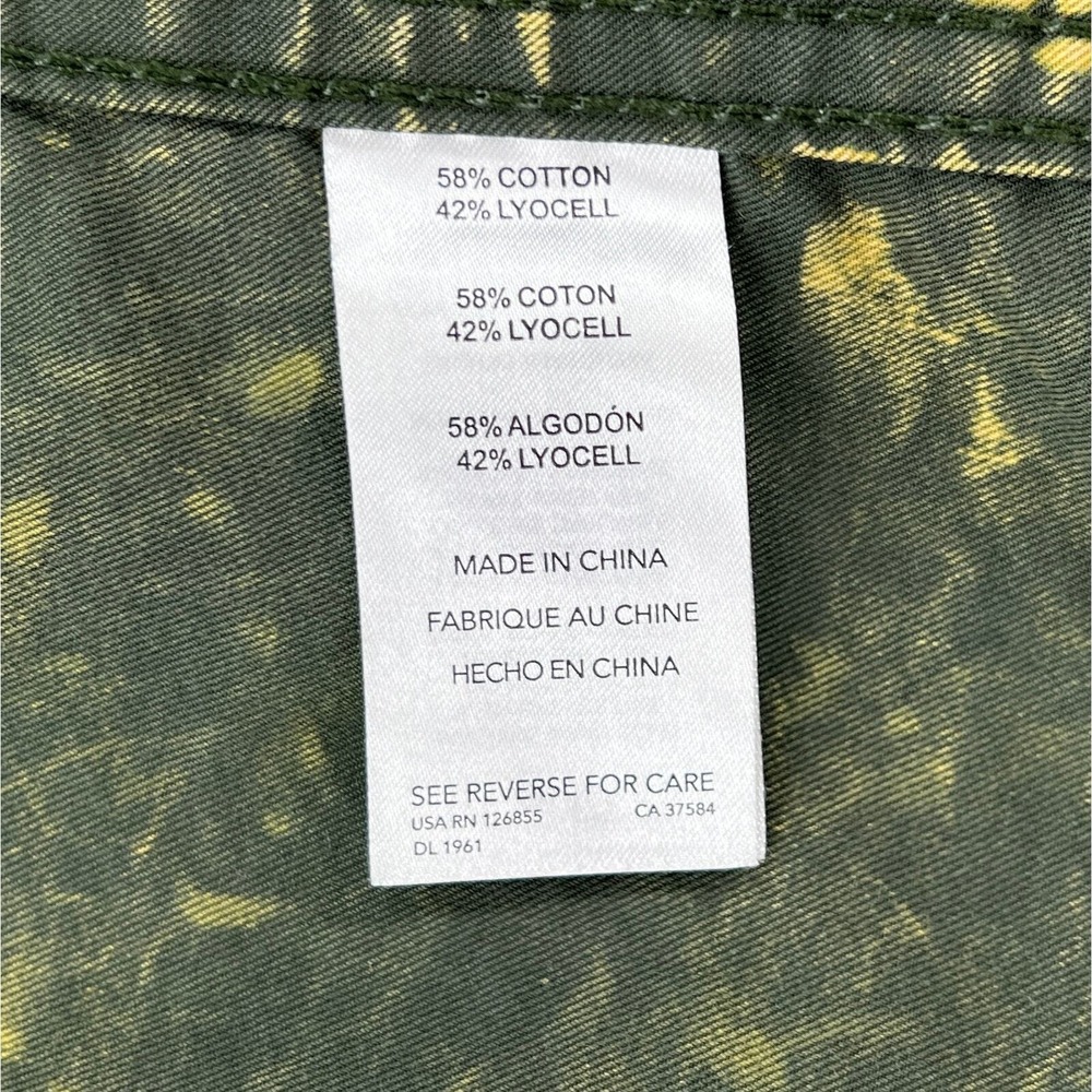 DL1961 Beekman Jacket Jacket Women XS Green Camo Utility Military Field Cotton - Picture 13 of 16